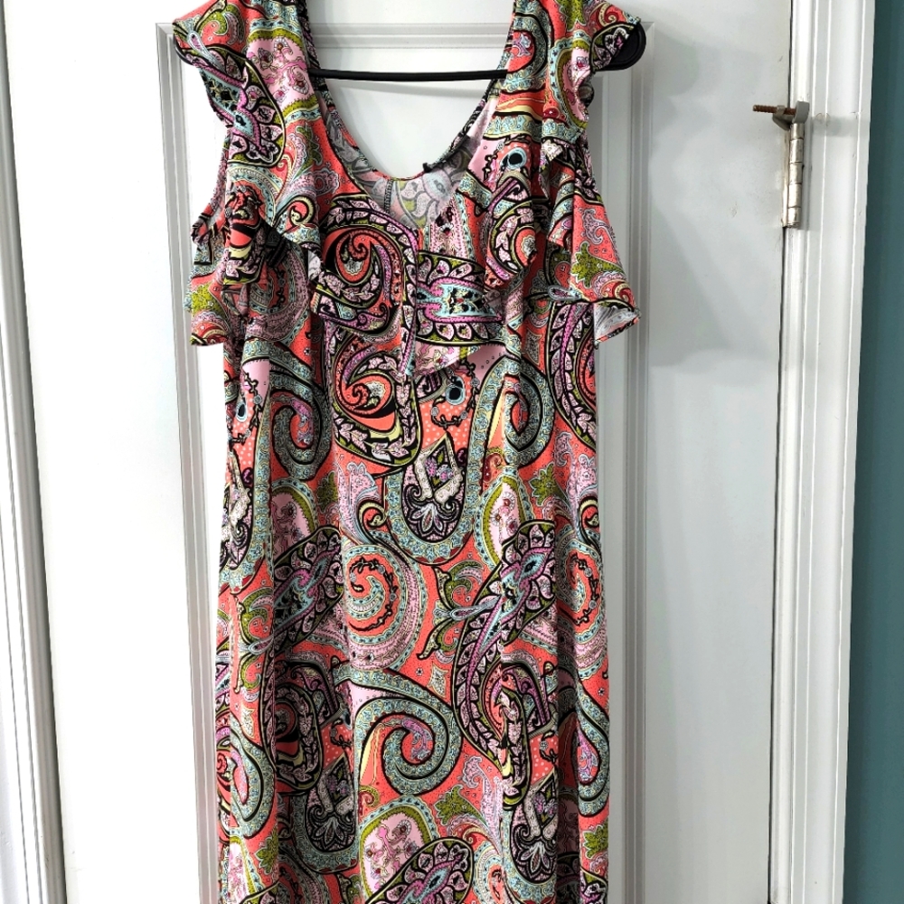 MSK Cold Shoulder Summer Dress size L